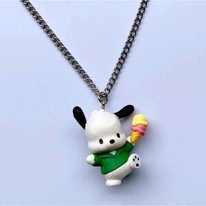 Pochacco Sanrio stainless steel necklace with 3D figure NEW DIY